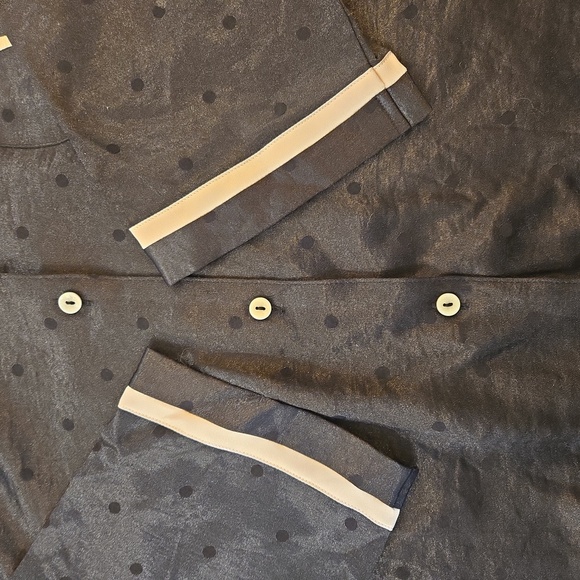 NWT Victorias Secret Satin Polka Dot Solid Pajama Set Black Size XL - Picture 6 of 15